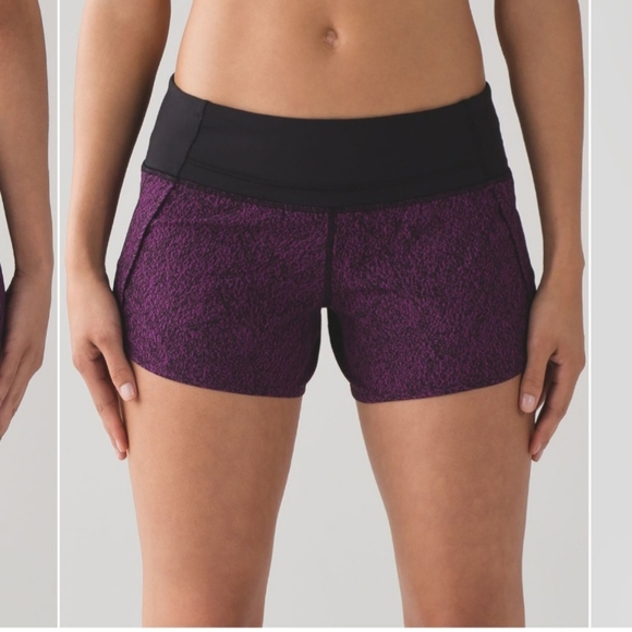 Lululemon Run Times Short Circuit Aurora Black Size 6 - Picture 1 of 5